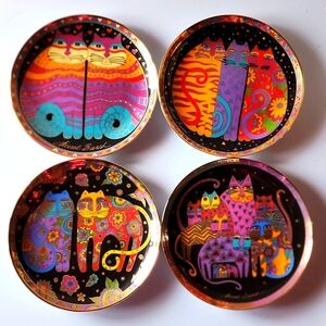 Set of 4 Laurel Burch, The Franklin Mint Collectible Plates.